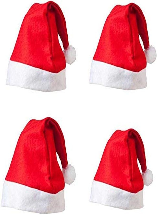 SAMARIYA Santa Christmas Cap for Kids and Adults, Free Size, Christmas Cap Men and Women Christmas Party Celebration (Pack of 4)… - Image 2